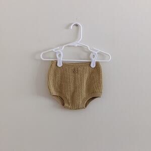 Zara Yellow Button Knit Bloomer Sz 6/9m